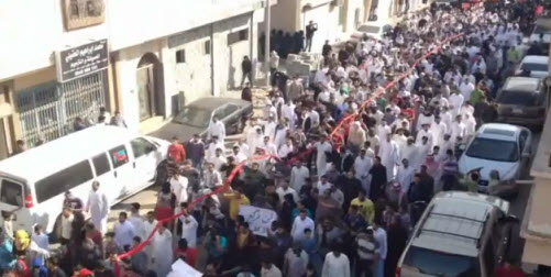 تظاهرة في الشرقية احتجاجا على بيت الداخلية